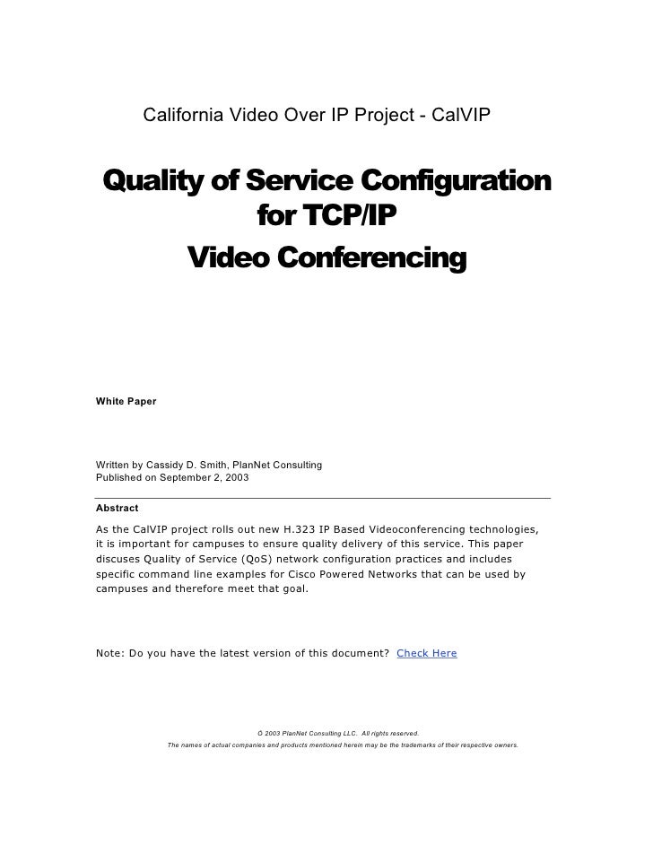 ip quality of service by srinivas vegesna